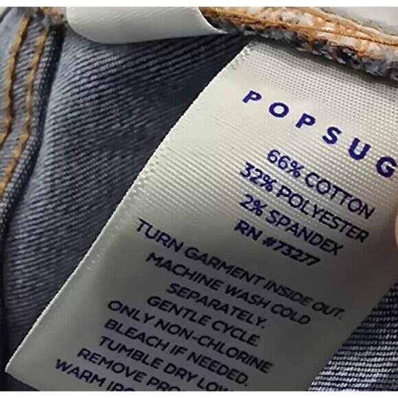 Popsugar Jeans Womens 10 High Rise Skinny Crop Denim Dark Medium Wash - Picture 9 of 12